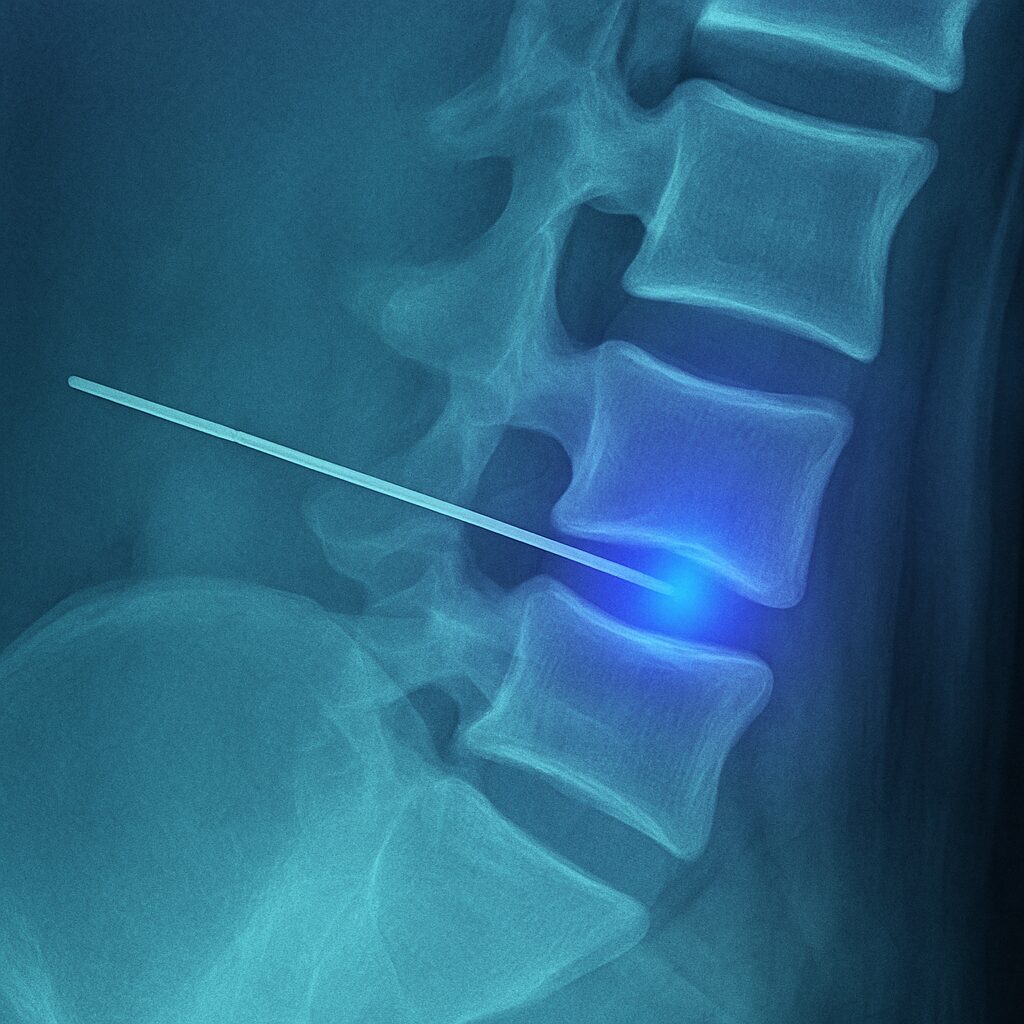 Intradiscal oxygen ozone therapy fluoroscopy lumbar spine